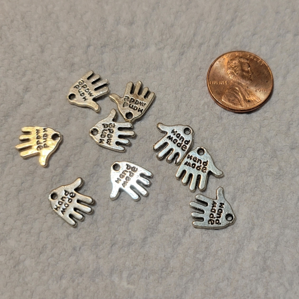 DESTASH - Silver plated 2 sided charms